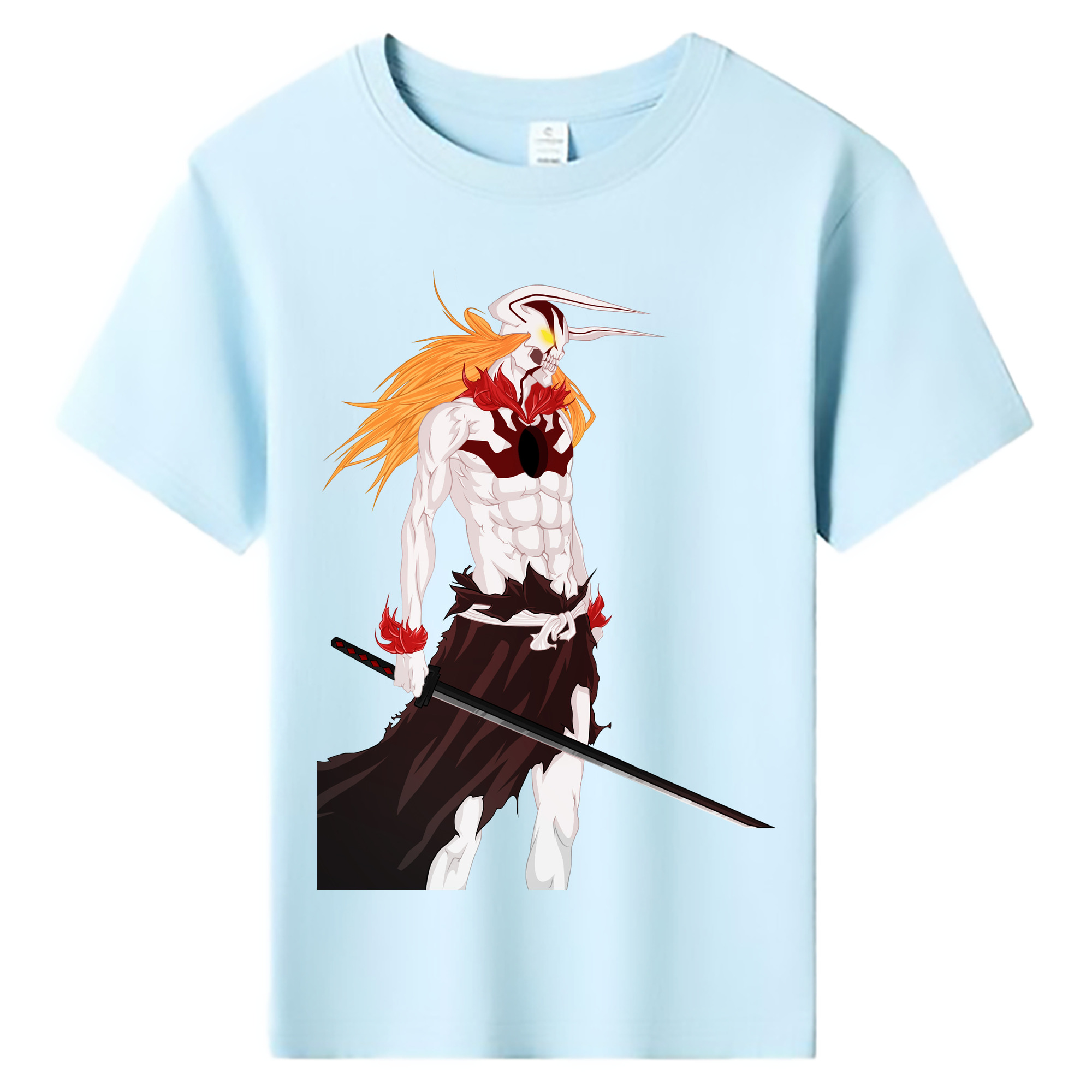 （画像用） ブリーチ 黒崎一護（くろさき いちご）BLEACH Kurosaki Ichigo 綿100％キッズTシャツ（フロントプリント）
